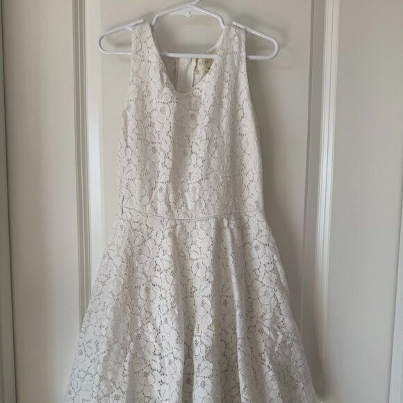 btween White Lace Fit & Flare Dress - Size 8 - Picture 2 of 7